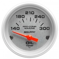 AUTOMETER GAUGE 2-1/16" OIL TEMPERATURE,140-300F,AIR-CORE,MARINE SILVER # 200764-33