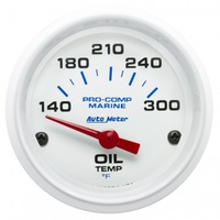 AUTOMETER GAUGE 2-1/16" OIL TEMPERATURE,140-300F,AIR-CORE,MARINE WHITE # 200764