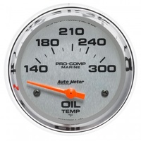 AUTOMETER GAUGE 2-5/8" OIL TEMPERATURE,140-300F,AIR-CORE,MARINE CHROME # 200765-35