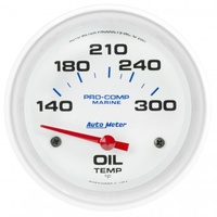 AUTOMETER GAUGE 2-5/8" OIL TEMPERATURE,140-300F,AIR-CORE,MARINE WHITE # 200765
