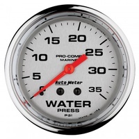AUTOMETER GAUGE 2-5/8" WATER PRESSURE,0-35 PSI MECHANICAL,,MARINE CHROME # 200773-35
