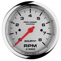 AUTOMETER GAUGE 3-3/8" IN-DASH TACHOMETER,0-8,000 RPM,MARINE CHROME # 200779-35