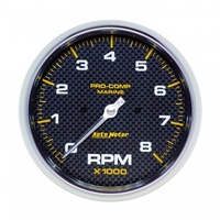 AUTOMETER GAUGE 5" IN-DASH TACHOMETER,0-8,000 RPM,MARINE CARBON FIBER # 200797-40