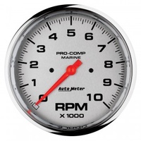 AUTOMETER GAUGE 5" IN-DASH TACHOMETER,0-10,000 RPM,MARINE CHROME # 200801-35