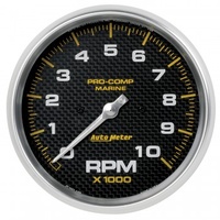 AUTOMETER GAUGE 5" IN-DASH TACHOMETER,0-10,000 RPM,MARINE CARBON FIBER # 200801-40