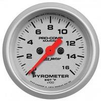 AUTOMETER GAUGE 2-1/16" PYROMETER,0-1600F,STEPPER MOTOR,MARINE SILVER # 200842-33