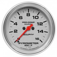AUTOMETER GAUGE 2-5/8" PYROMETER,0-1,600 ºF,MARINE CHROME # 200844-35