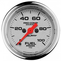 GAUGE 2-1/16" FUEL PRESSURE,0-100 PSI,STEPPER MOTOR,MARINE CHROME ULTRA-LITE # 200850-35