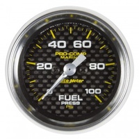 GAUGE 2-1/16" FUEL PRESSURE,0-100 PSI,STEPPER MOTOR,MARINE CARBON FIBER # 200850-40