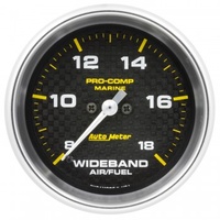 GAUGE 2-5/8" WIDEBAND AIR/FUEL RATIO,ANALOG,8:1-18:1 AFR,MARINE CARBON FIBER # 200870-40