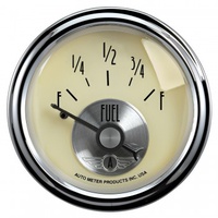 AUTOMETER GAUGE 2-1/16" FUEL LEVEL,240- 33 ?,AIR-CORE,SSE,PRES ANTQ IVORY # 2017