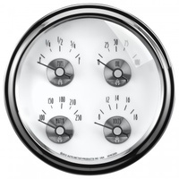AUTOMETER GAUGE 5" QUAD GAUGE,100 PSI/100-250F/8-18V/240-33 ?,PRESTIGE PEARL # 2019