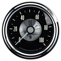 AUTOMETER GAUGE 2-1/16" OIL PRESSURE,0-100 PSI,MECHANICAL,PRESTIGE BLACK DIAMOND # 2022
