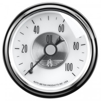 AUTOMETER GAUGE 2-1/16" OIL PRESSURE,0-100 PSI,MECHANICAL,PRESTIGE PEARL # 2023