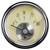 AUTOMETER GAUGE 2-1/16" OIL PRESSURE,0-100 PSI,AIR-CORE,PRESTIGE ANTIQUE IVORY # 2027