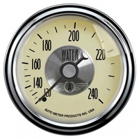 AUTOMETER GAUGE 2-1/16" WATER TEMPERATURE,120-240F,6 FT.,MECHANICAL,PRESTIGE ANTIQUE IVORY # 2032
