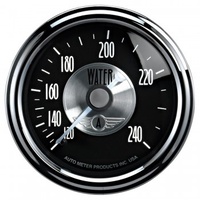 AUTOMETER GAUGE 2-1/16" WATER TEMPERATURE,120-240F,6 FT.,MECHANICAL,PRESTIGE BLACK DIAMOND # 2033