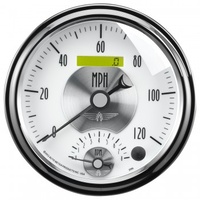 AUTOMETER GAUGE 5" TACHOMETER/SPEEDOMETER COMBO,8K RPM/120 MPH,ELECTRIC,PRESTIGE PEARL # 2095
