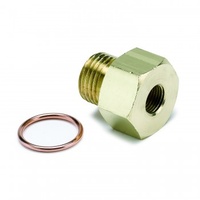 AUTOMETER FITTING, ADAPTER, METRIC, M16X1.5 MALE TO 1/8" NPTF FEMALE, BRASS