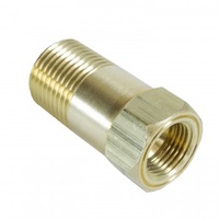 AUTOMETER FITTING,ADAPTER,1/2" NPT MALE,EXTENSION,BRASS,FOR MECH. TEMP. GAUGE