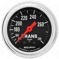 AUTOMETER GAUGE 2-1/16" TRANSMISSION TEMPERATURE,140-280F,MECHANICAL,TRADITIONAL CHROME # 2451