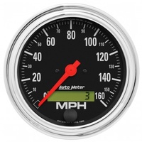 AUTOMETER GAUGE 3-3/8" SPEEDOMETER,0-160 MPH,ELECTRIC,TRADITIONAL CHROME # 2489