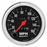AUTOMETER GAUGE 3-3/8" SPEEDOMETER,0-160 MPH,MECHANICAL,TRADITIONAL CHROME # 2494