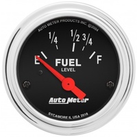 AUTOMETER GAUGE 2-1/16" FUEL LEVEL,16-158 ?,AIR-CORE,TRAD. CHROME # 2518