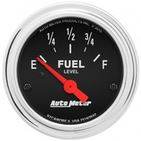 AUTOMETER GAUGE 2-1/16" FUEL LEVEL,73-10 ?,AIR-CORE,LINEAR,TRADITIONAL CHROME # 2519