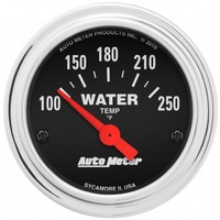 AUTOMETER GAUGE 2-1/16" WATER TEMPERATURE,100-250F,AIR-CORE,TRADITIONAL CHROME # 2532