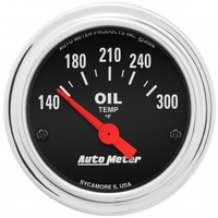 AUTOMETER GAUGE 2-1/16" OIL TEMPERATURE,140-300F,AIR-CORE,TRADITIONAL CHROME # 2543