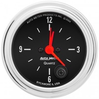 AUTOMETER GAUGE 2-1/16" CLOCK,12 HOUR,TRADITIONAL CHROME # 2585