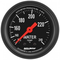 AUTOMETER GAUGE 2-1/16" WATER TEMPERATURE,120-240F,6 FT.,MECHANICAL,Z-SERIES # 2607