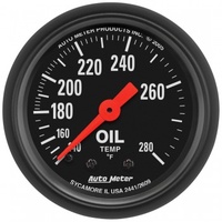 AUTOMETER GAUGE 2-1/16" OIL TEMPERATURE,140-280F,6 FT.,MECHANICAL,Z-SERIES # 2609