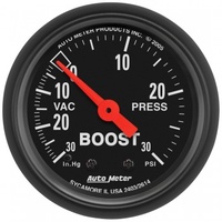 AUTOMETER GAUGE 2-1/16" BOOST/VACUUM,30 IN HG/30 PSI,MECHANICAL,Z-SERIES # 2614