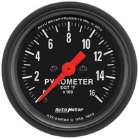 AUTOMETER GAUGE 2-1/16" PYROMETER,0-1600F,STEPPER MOTOR,Z-SERIES # 2654
