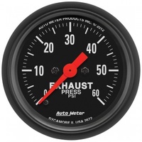 AUTOMETER GAUGE 2-1/16" EXHAUST PRESSURE,0-60 PSI,STEPPER MOTOR,Z-SERIES # 2672