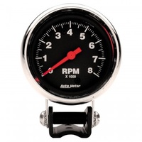 AUTOMETER GAUGE 2-5/8" PEDESTAL TACHOMETER,0-8,000 RPM,TRADITIONAL CHROME # 2893