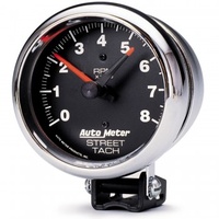 AUTOMETER GAUGE 3-3/4" PEDESTAL TACHOMETER,0-8,000 RPM,TRADITIONAL CHROME # 2895