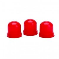 AUTOMETER LIGHT BULB BOOTS, RED, QTY. 3