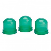 AUTOMETER LIGHT BULB BOOTS, GREEN, QTY. 3