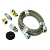 AUTOMETER LINE,BRAIDED SST,4 DIA.,3FT. LENGTH,-4AN +1/8" NPTF FITTINGS