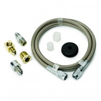 AUTOMETER LINE,BRAIDED SST,3 DIA.,3FT. LENGTH,-3AN +1/8" NPTF FITTINGS