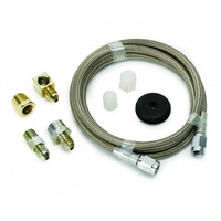 AUTOMETER LINE,BRAIDED SST,3 DIA.,4FT. LENGTH,-3AN +1/8" NPTF FITTINGS