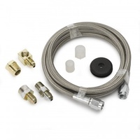 AUTOMETER LINE,BRAIDED SST,3 DIA.,6FT. LENGTH,-3AN +1/8" NPTF FITTINGS