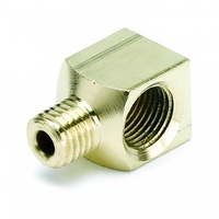 AUTOMETER FITTING,ADAPTER,90 °,1/8" NPTF FEMALE TO 1/8" COMPRESSION MALE,BRASS