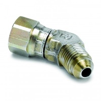 AUTOMETER FITTING, ADAPTER, 45 °, -4AN FEMALE TO -4AN MALE, STEEL