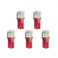 AUTOMETER LED BULB, REPLACEMENT, T3 WEDGE, RED, 5 PACK