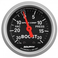 AUTOMETER GAUGE 2-1/16" BOOST/VACUUM,30 IN HG/20 PSI,MECHANICAL,SPORT-COMP # 3301
