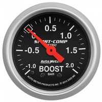 AUTOMETER GAUGE 2-1/16" BOOST-VAC,-1/+2 BAR,MECHANICAL,MECH SPORT COMP # 3303-M2